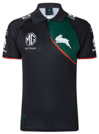 South Sydney Rabbitohs 2023 NRL Mens Black Players Polo Shirt