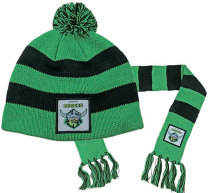Canberra Raiders NRL Baby Beanie and Scarf Combo