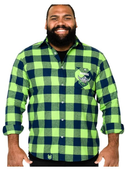 Canberra Raiders NRL Mens "Axeman" Flannel Shirt