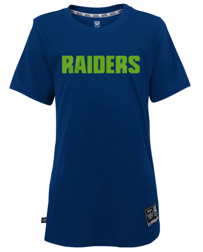 Canberra Raiders NRL Ladies Wordmark Tee