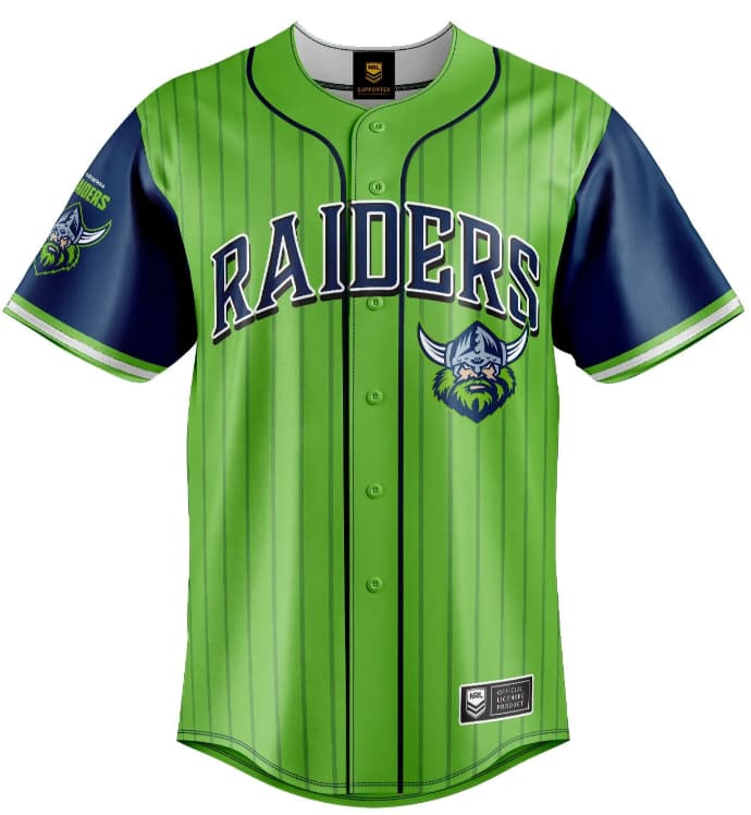 Canberra Raiders NRL Mens Slugger Baseball Shirt