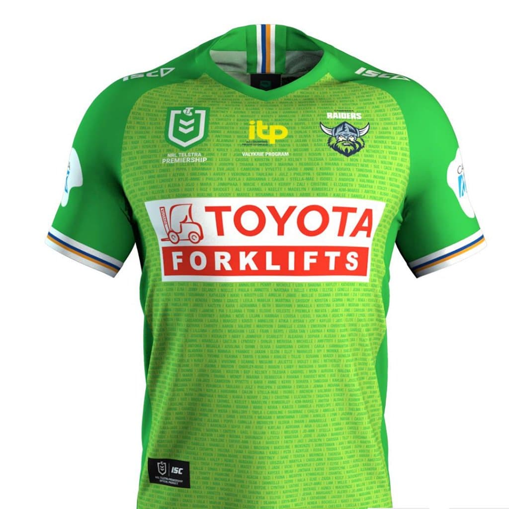 Canberra Raiders 2021 NRL Mens Women in League Jersey