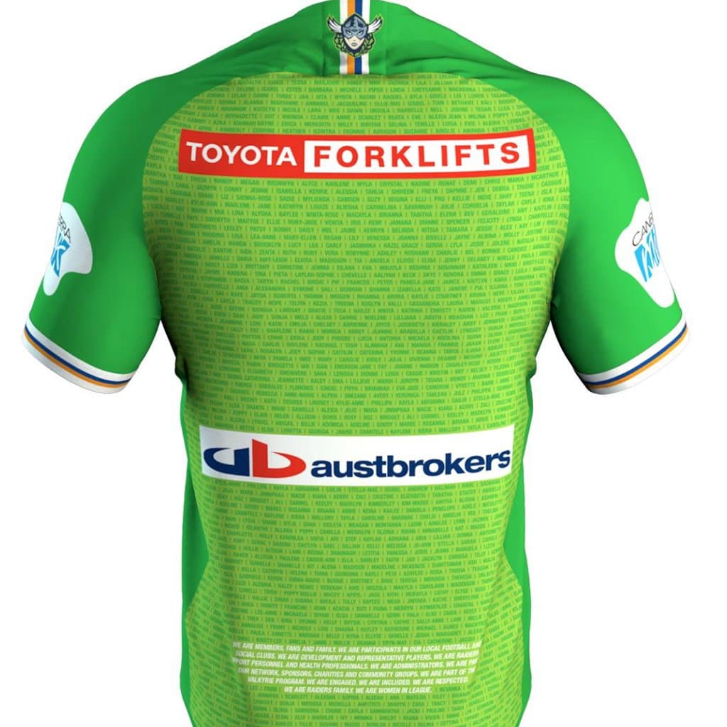Canberra Raiders NRL Kids Women In League Jersey