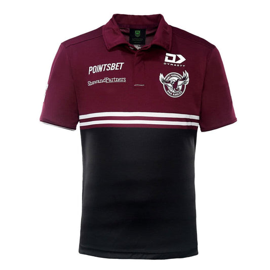 Manly Sea Eagles NRL Mens Black Polo Shirt