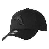 Dolphins NRL Black on Black 9Forty Snapback Cap