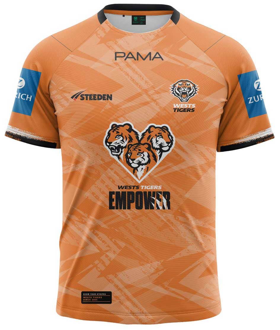 Wests Tigers 2025 NRL Mens Training Shirt