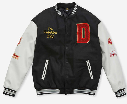 Redcliffe Dolphins NRL Mens Varsity Jacket ***OVERSIZE PRODUCT***