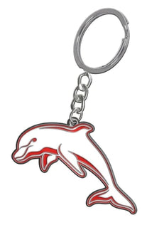 Redcliffe Dolphins NRL Enamel Logo Keyring