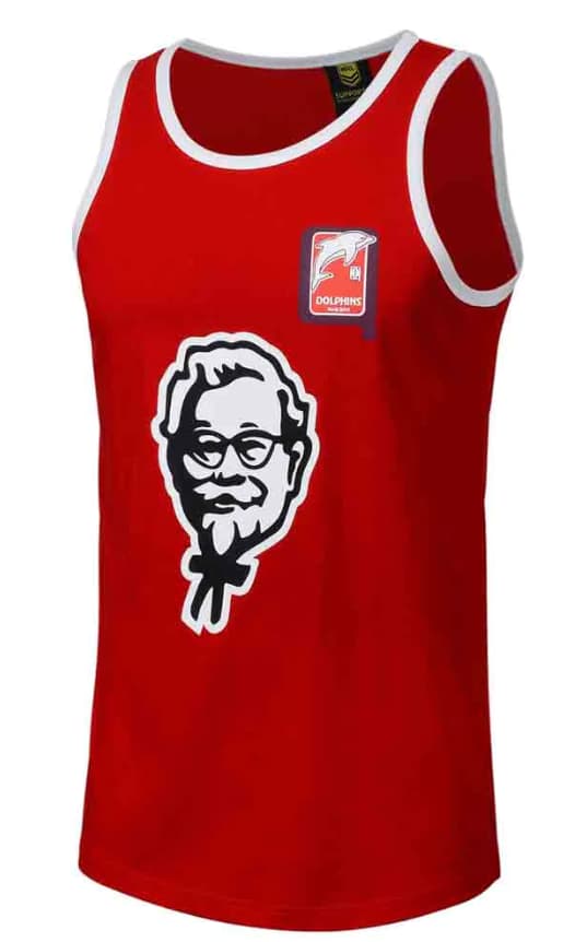 Redcliffe Dolphins NRL Mens Retro Singlet