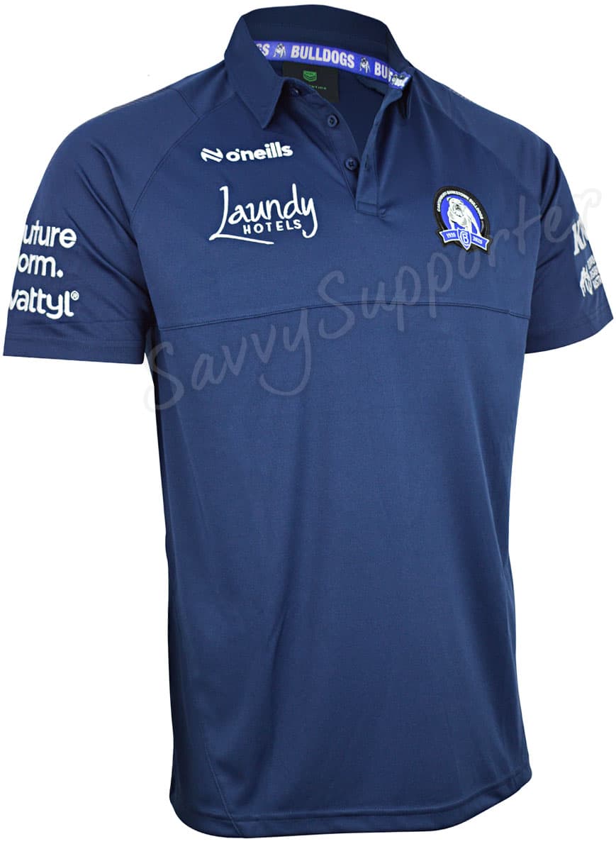 Canterbury Bulldogs 2025 NRL Ladies Navy Media Polo Shirt