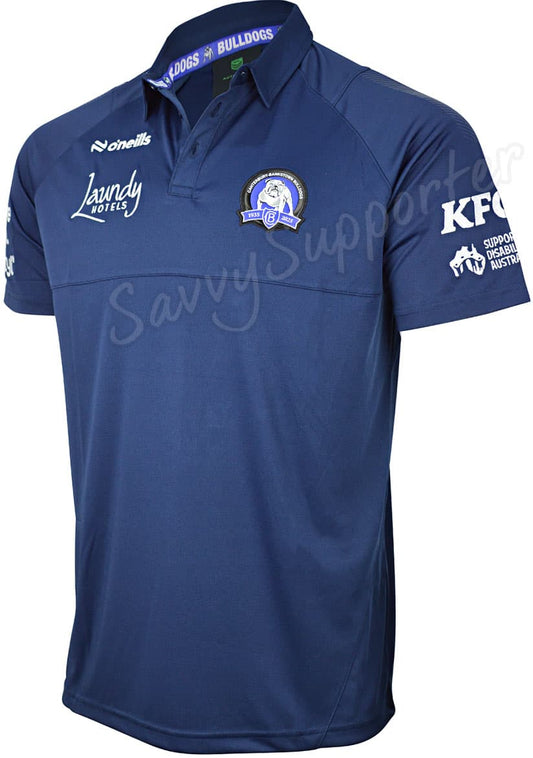 Canterbury Bulldogs 2025 NRL Ladies Navy Media Polo Shirt