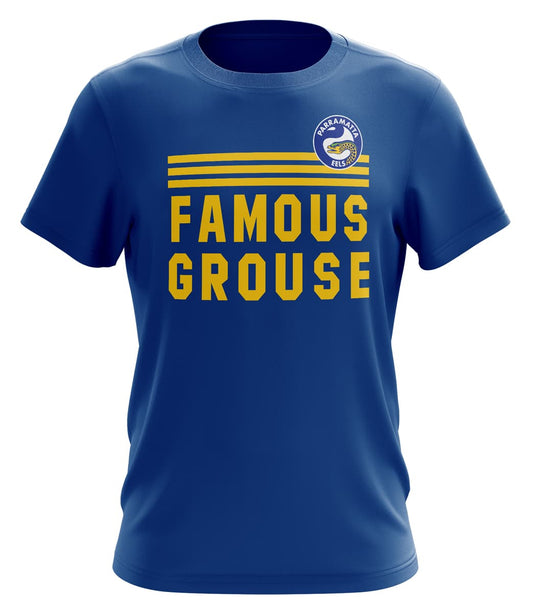 Parramatta Eels NRL 'Famous Grouse' Cotton Retro Tee