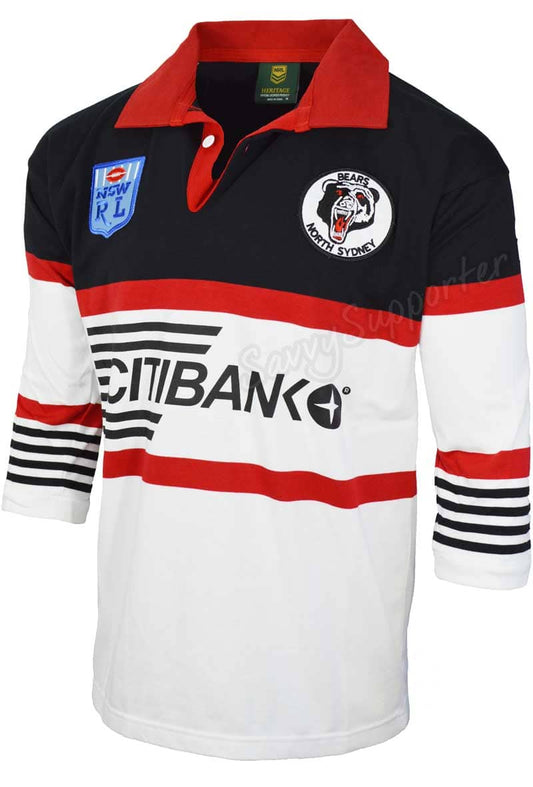 North Sydney Bears 1992 Citibank Retro Jersey