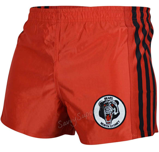 North Sydney Bears NRL Retro Footy Supporter Shorts