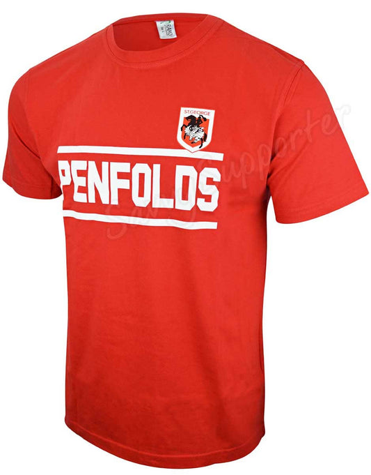 St George Dragons NRL Mens 1979 Cotton Retro Tee