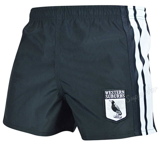 Western Suburbs Magpies NRL Retro Footy Shorts