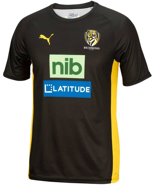 Richmond Tigers AFL Mens Black Training Shirt