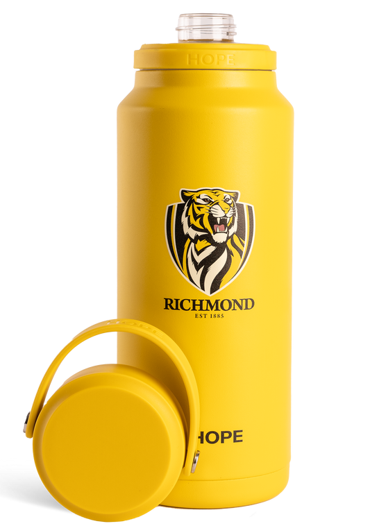 Richmond Tigers 2026 AFL Yellow Insulated Stainless 1 Litre Stainless Steel Drink Bottle