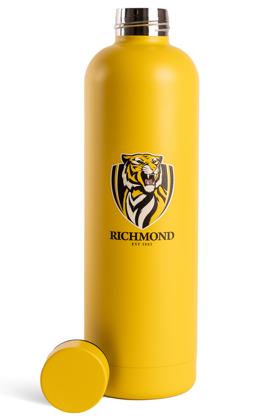 Richmond Tigers 2026 AFL Adults Yellow Insulated 750ml Stainless Steel Drink Bottle