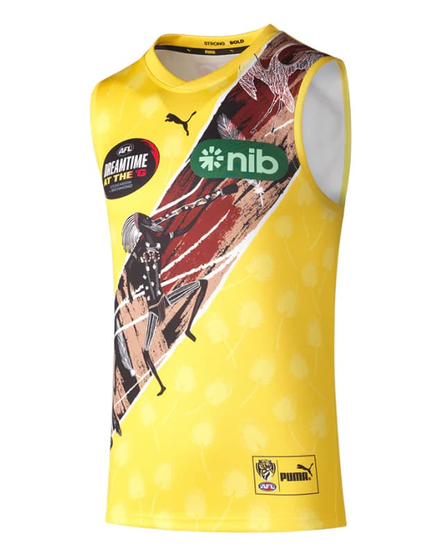 Richmond Tigers 2023 AFL Kids Dreamtime Indigenous Guernsey