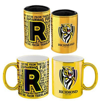Richmond Tigers AFL Metallic Can Cooler and Mug Pack