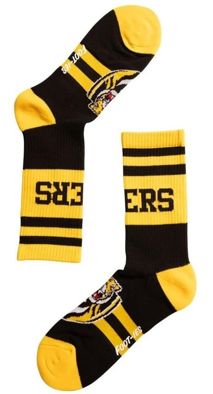 Richmond Tigers AFL Adults Sport Crew Socks 2 Pack