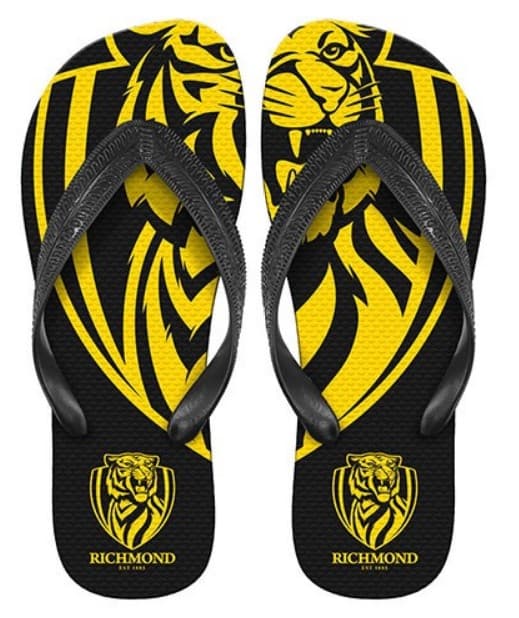 Richmond Tigers AFL Mens Beach Thongs