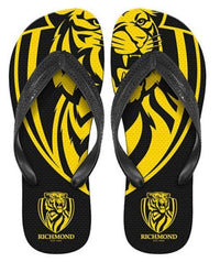 Richmond Tigers AFL Mens Beach Thongs