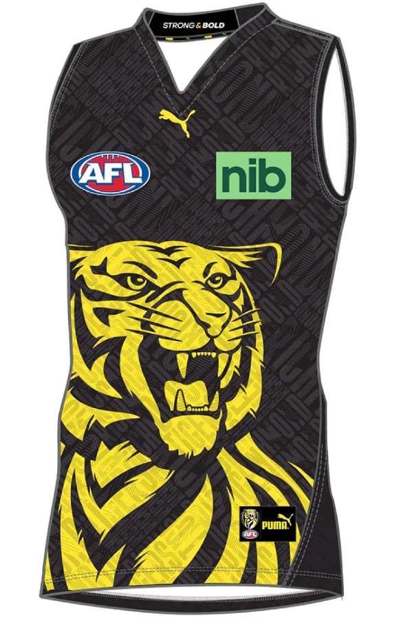 Richmond Tigers AFL Kids Training Guernsey