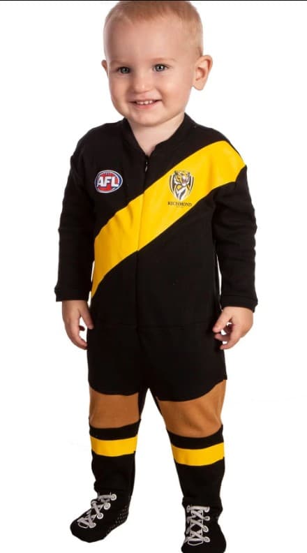 Richmond Tigers 2024 AFL Infant Zip Footysuit