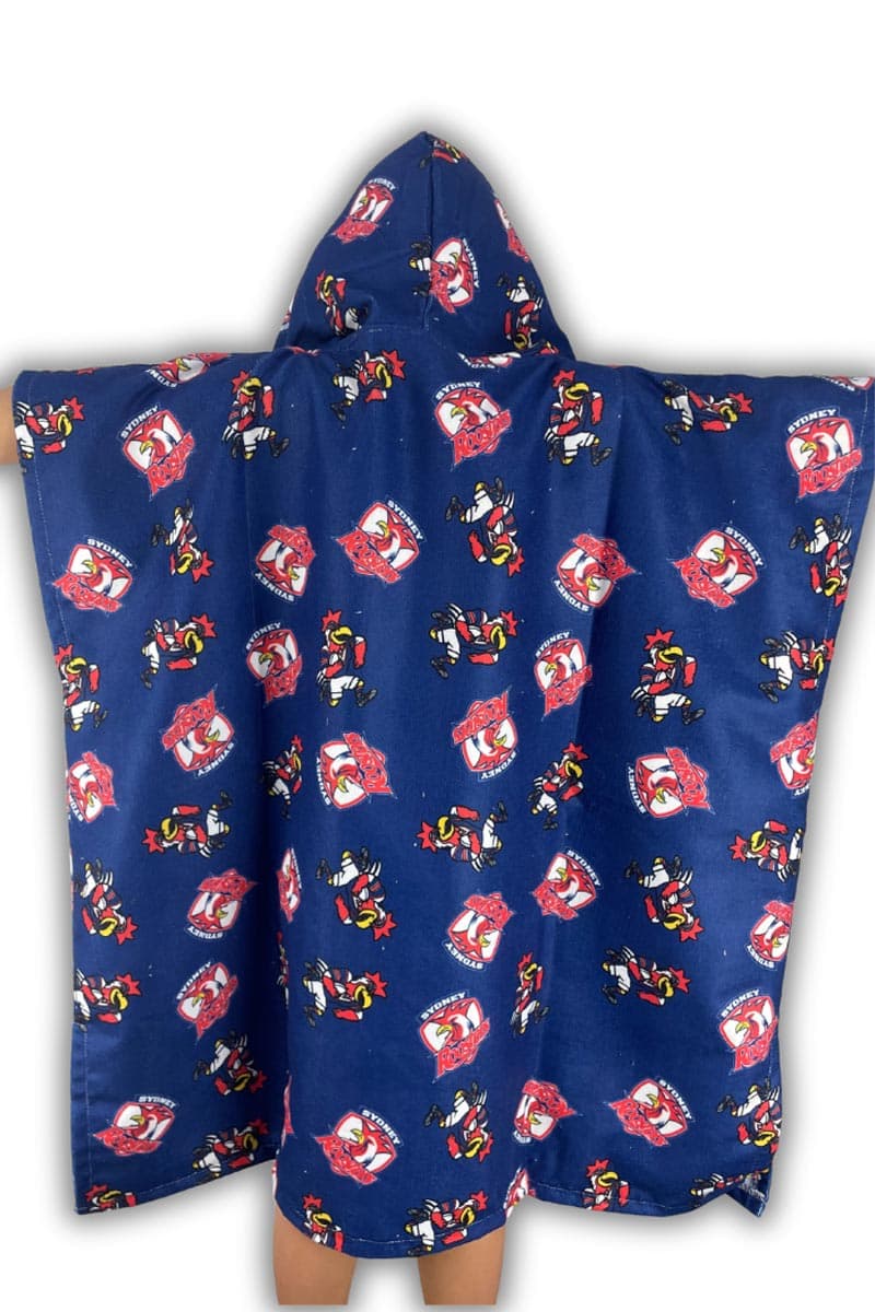 Sydney Roosters NRL Kids Hooded Beach Towel
