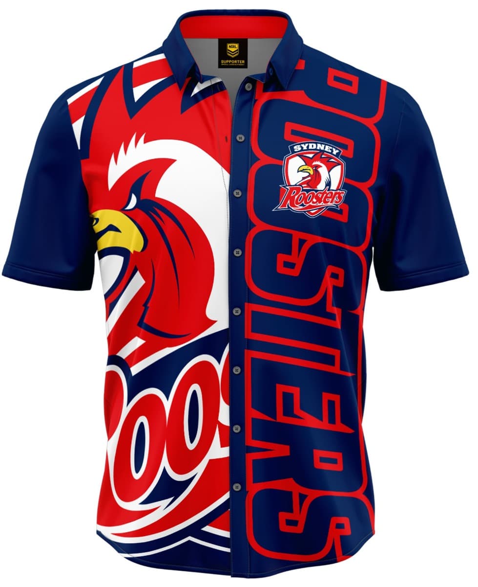 Sydney Roosters NRL Mens Showtime Party Shirt