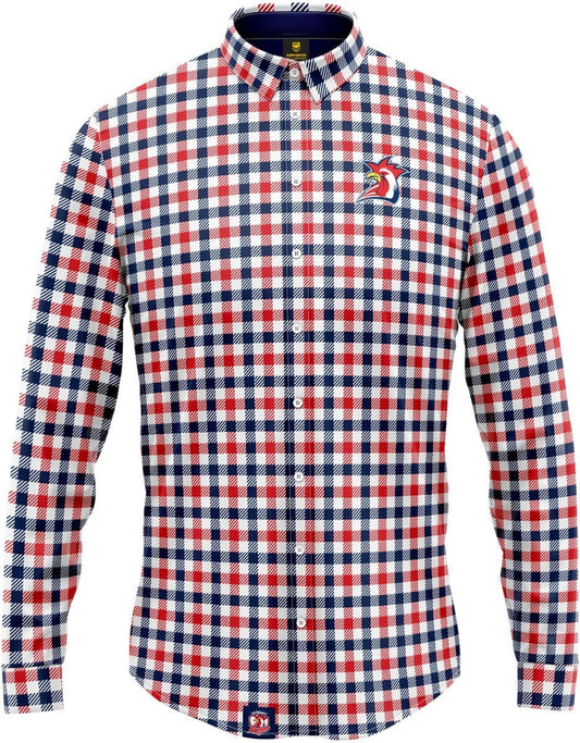 Sydney Roosters NRL Mens Dawson Business Shirt