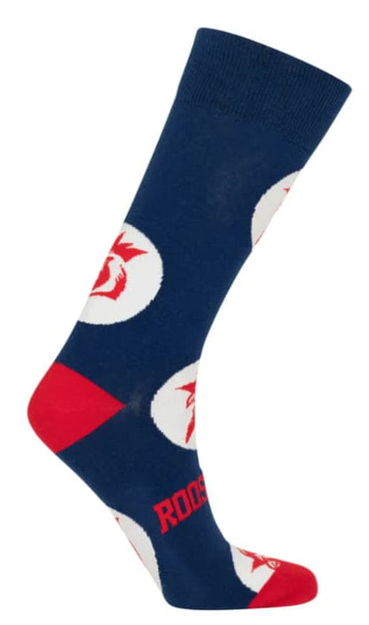 Sydney Roosters NRL Adults Logo Dots Socks