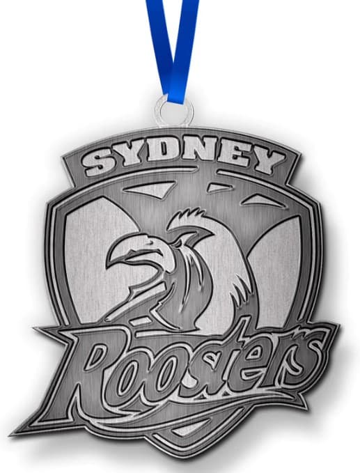 Sydney Roosters NRL Christmas Metal Ornament