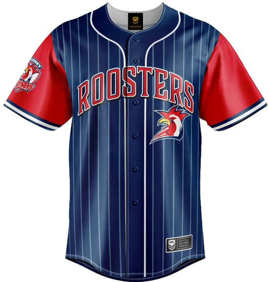 Sydney Roosters NRL Mens Slugger Baseball Shirt