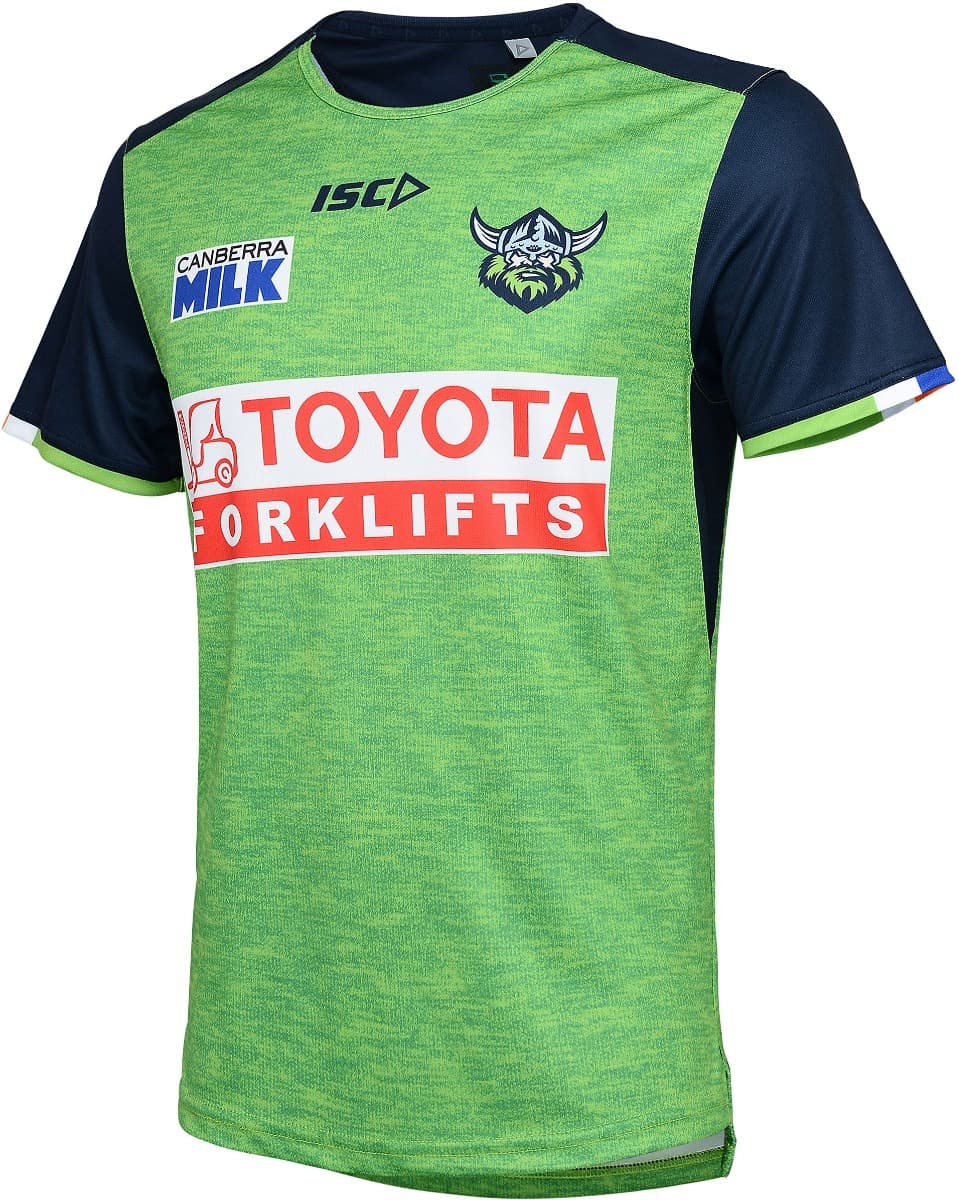 Canberra Raiders NRL Mens Green Training Shirt