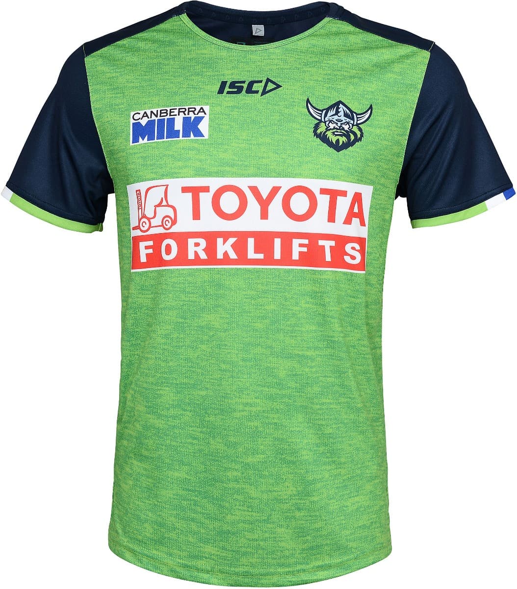 Canberra Raiders NRL Mens Green Training Shirt