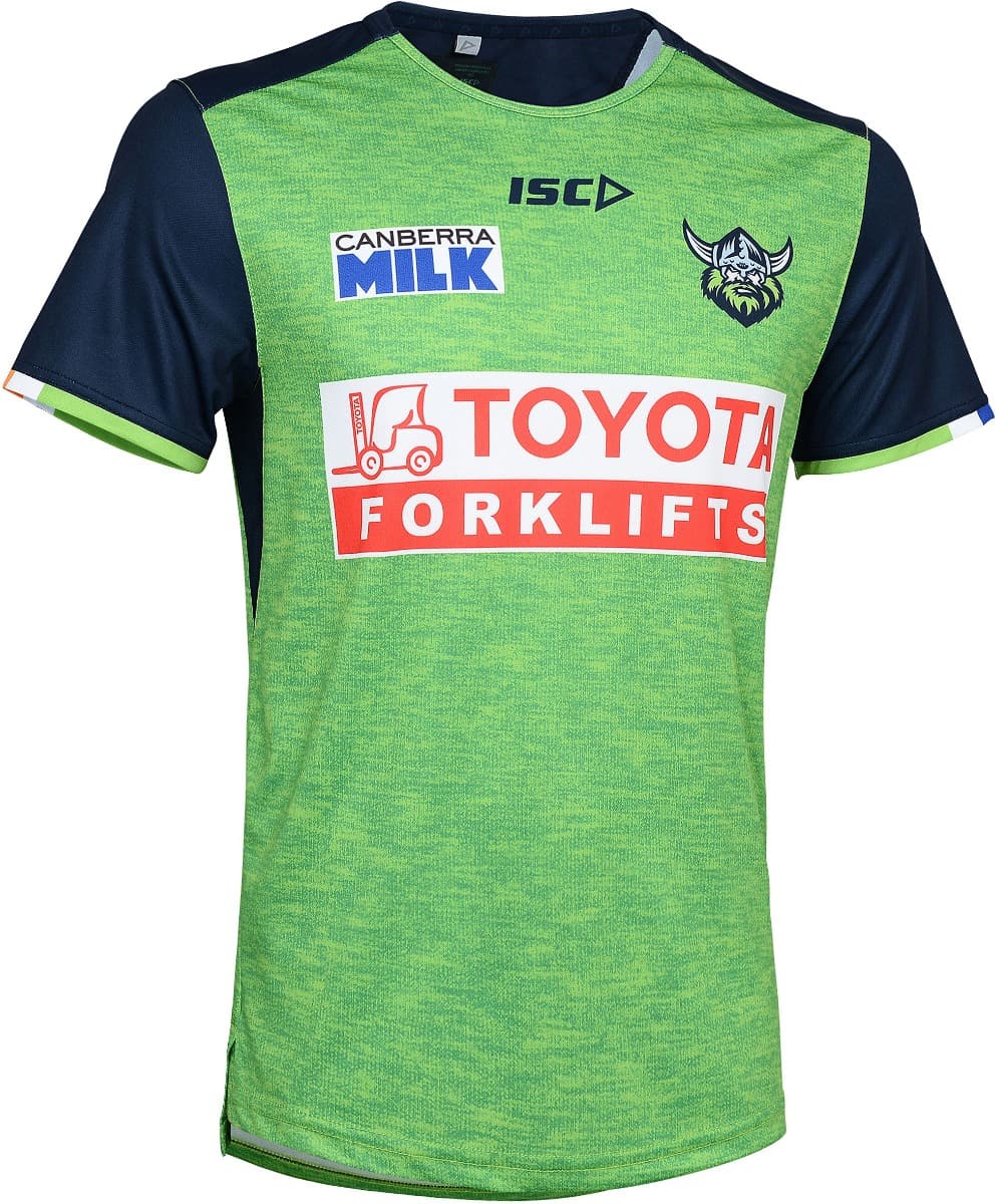 Canberra Raiders NRL Mens Green Training Shirt