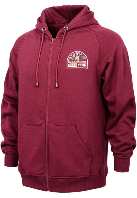 QLD Maroons State of Origin Mens Retro Hoodie Jacket