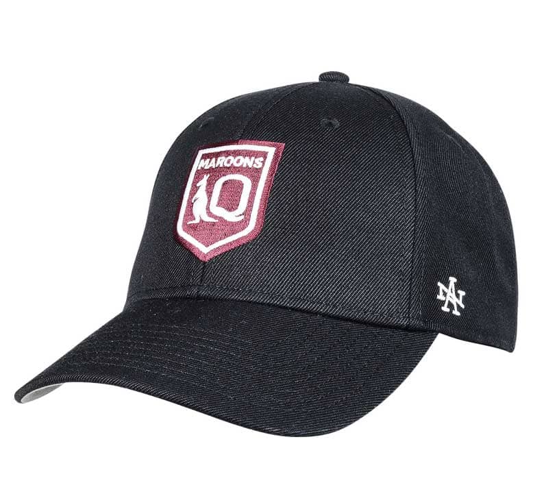 QLD Maroons 2023 State of Origin Black Player's Media Stadium Cap