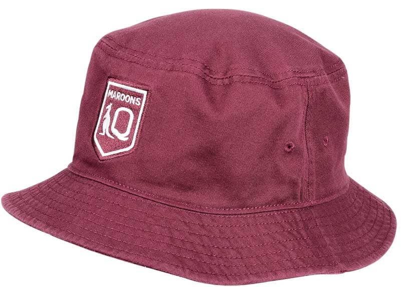 QLD Maroons State of Origin Maroon Twill Bucket Hat L/XL
