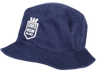 NSW Blues State of Origin Navy Washed Twill Bucket Hat Size L/XL
