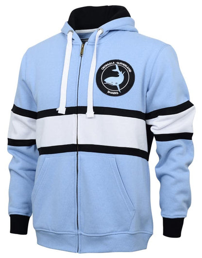 Cronulla Sharks NRL Mens Retro Zip Hoodie