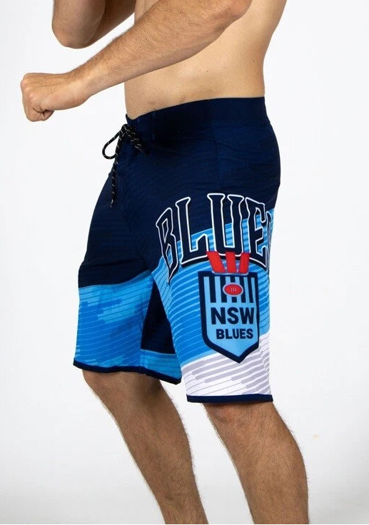 NSW Blues NRL Mens Barrel Board Shorts