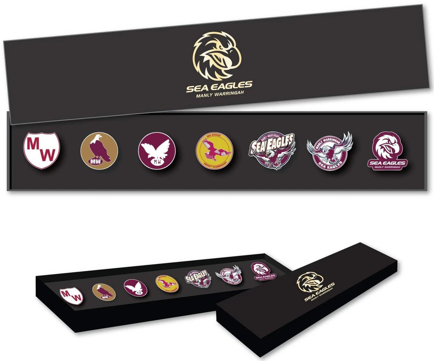 Manly-Warringah Sea Eagles NRL Logo Pin Set