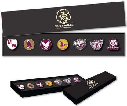 Manly-Warringah Sea Eagles NRL Logo Pin Set