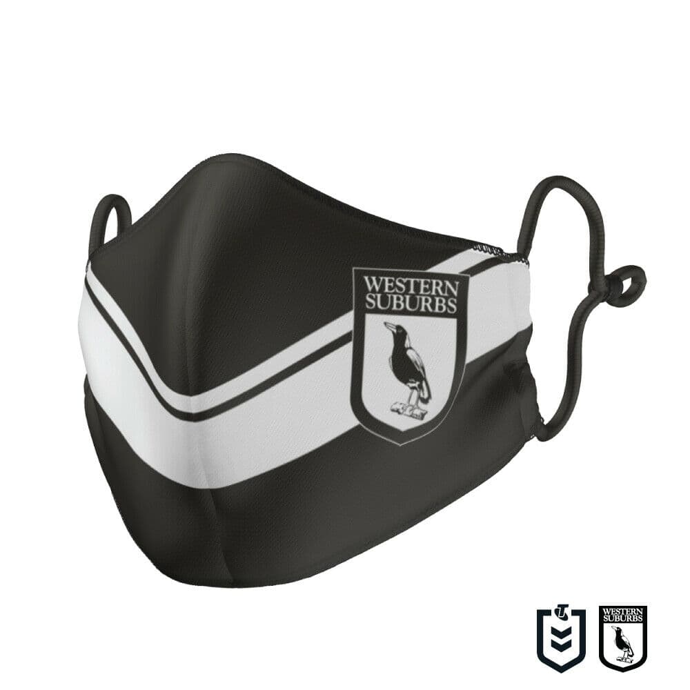 Western Suburbs Magpies NRL Reversible Adults Face Mask