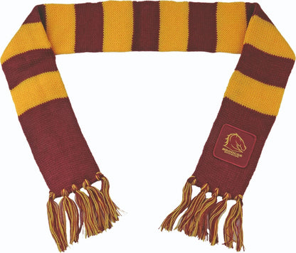 Brisbane Broncos NRL Baby Beanie and Scarf Combo