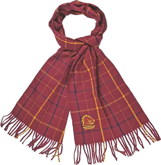 Brisbane Broncos NRL Ladies Tartan Scarf
